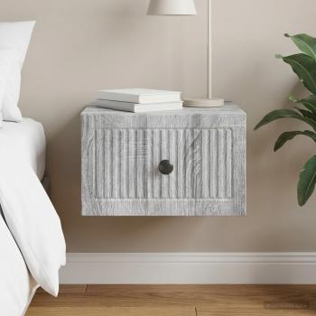 ARDEBO.de - Wandmontierter Nachttisch Sonoma-Grau 33 x 34,5 x 20 cm
