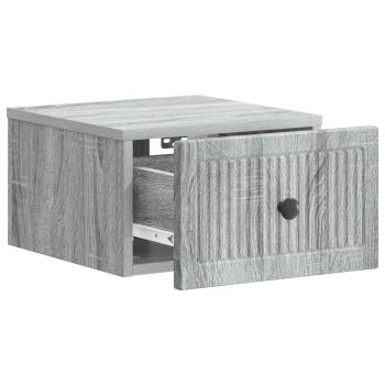 Wandmontierter Nachttisch Sonoma-Grau 33 x 34,5 x 20 cm