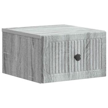 Wandmontierter Nachttisch 2 Stk. Sonoma-Grau 33 x 34,5 x 20 cm