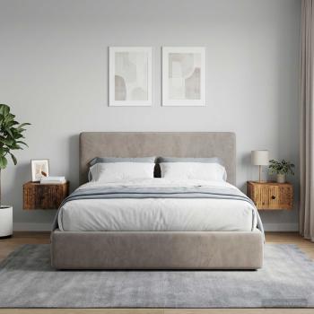 Wandmontierter Nachttisch 2 Stk. Altholz 33 x 34,5 x 20 cm
