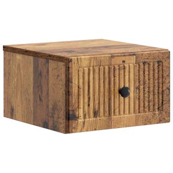 Wandmontierter Nachttisch 2 Stk. Altholz 33 x 34,5 x 20 cm