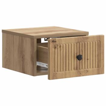 Wandmontierter Nachttisch Artisan-Eiche 33 x 34,5 x 20 cm