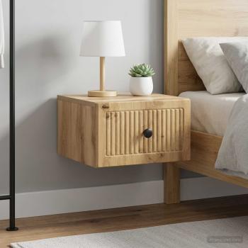 ARDEBO.de - Wandmontierter Nachttisch 2 stk. Artisan-Eiche