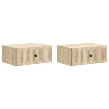 Nachttisch 2 Stk. Sonoma-Eiche 49 x 34,5 x 20 cm Holzwerkstoff