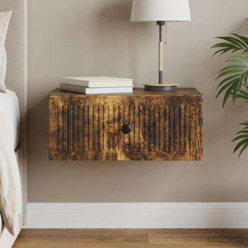 ARDEBO.de - Nachttisch Räuchereiche 49 x 34,5 x 20 cm Holzwerkstoff