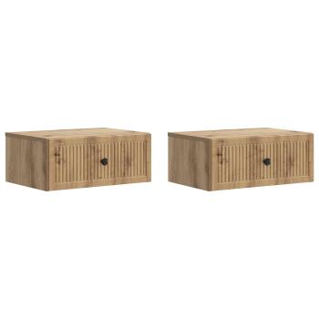 Nachttisch 2 stk. Artisan-Eiche 49 x 34,5 x 20 cm Holzwerkstoff