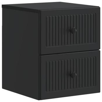 Wandmontierter Nachttisch Schwarz 33 x 34,5 x 40 cm