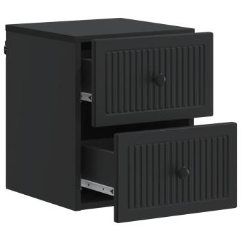 Wandmontierter Nachttisch Schwarz 33 x 34,5 x 40 cm