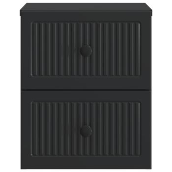 Wandmontierter Nachttisch Schwarz 33 x 34,5 x 40 cm