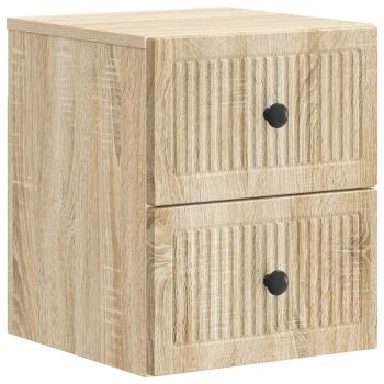 Wandmontierter Nachttisch Sonoma-Eiche 33 x 34,5 x 40 cm