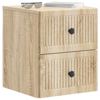Wandmontierter Nachttisch Sonoma-Eiche 33 x 34,5 x 40 cm