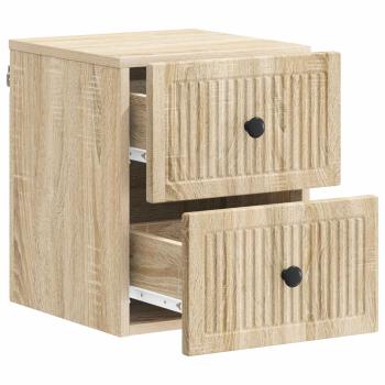 Wandmontierter Nachttisch Sonoma-Eiche 33 x 34,5 x 40 cm