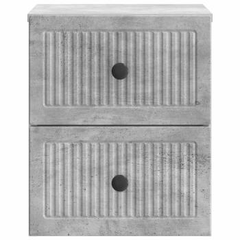 Wandmontierter Nachttisch Betongrau 33 x 34,5 x 40 cm