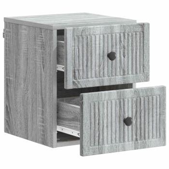 Wandmontierter Nachttisch Sonoma-Grau 33 x 34,5 x 40 cm