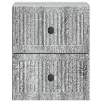 Wandmontierter Nachttisch Sonoma-Grau 33 x 34,5 x 40 cm