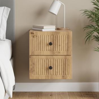 ARDEBO.de - Wandmontierter Nachttisch Artisan-Eiche 33 x 34,5 x 40 cm