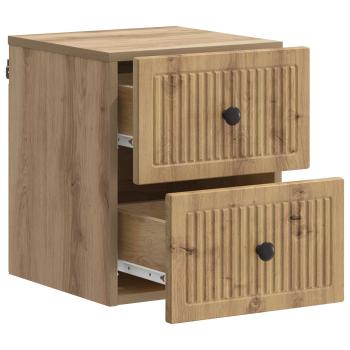 Wandmontierter Nachttisch Artisan-Eiche 33 x 34,5 x 40 cm