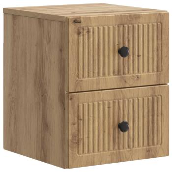 Wandmontierter Nachttisch 2 stk. Artisan-Eiche