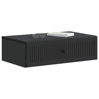 Wandmontierter Beistelltisch Schwarz 59 x 34,5 x 17 cm