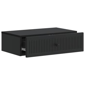 Wandmontierter Beistelltisch Schwarz 59 x 34,5 x 17 cm