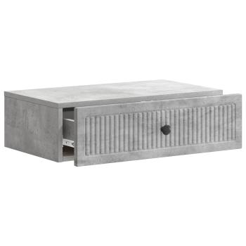 Wandmontierter Beistelltisch Betongrau 59 x 34,5 x 17 cm