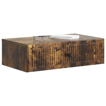 Wandmontierter Beistelltisch Geräucherte Eiche Holzwerkstoff
