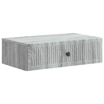 Wandmontierter Beistelltisch Graues Sonoma 59 x 34,5 x 17 cm