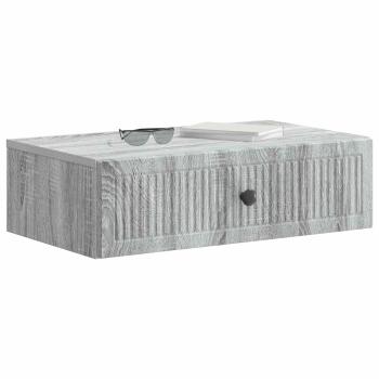 Wandmontierter Beistelltisch Graues Sonoma 59 x 34,5 x 17 cm
