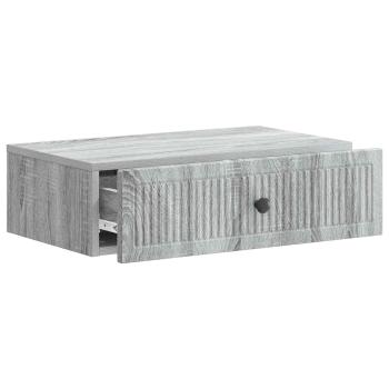 Wandmontierter Beistelltisch Graues Sonoma 59 x 34,5 x 17 cm