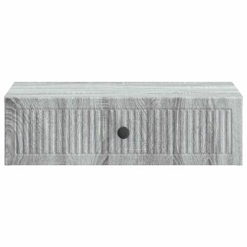 Wandmontierter Beistelltisch Graues Sonoma 59 x 34,5 x 17 cm