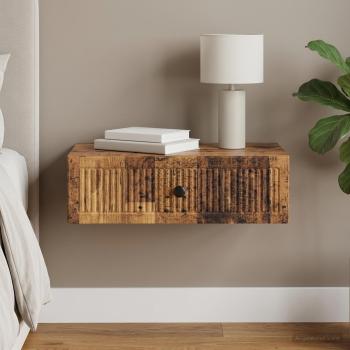 ARDEBO.de - Wandmontierter Beistelltisch Altholz 59 x 34,5 x 17 cm