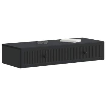 Wandmontierter Beistelltisch Schwarz 87,5 x 34,5 x 17 cm
