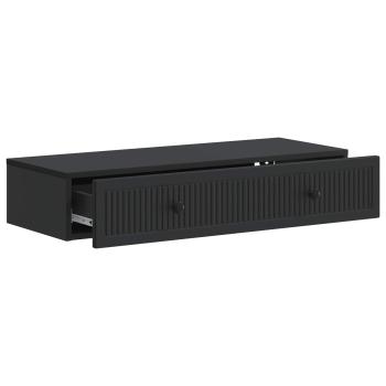 Wandmontierter Beistelltisch Schwarz 87,5 x 34,5 x 17 cm