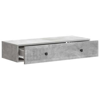 Wandmontierter Beistelltisch Betongrau 87,5 x 34,5 x 17 cm
