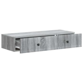 Wandmontierter Beistelltisch Graues Sonoma 87,5 x 34,5 x 17 cm