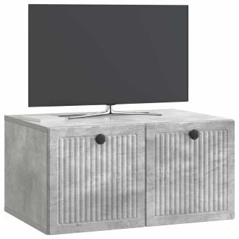 Wandmontierter TV-Schrank Betongrau 59,5 x 41 x 30 cm