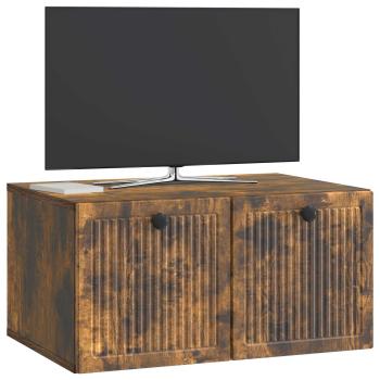 Wandmontierter TV-Schrank Geräucherte Eiche 59,5 x 41 x 30 cm
