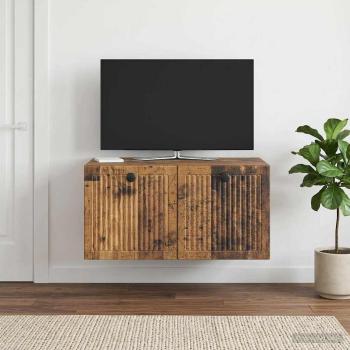 ARDEBO.de - Wandmontierter TV-Schrank Altholz 59,5 x 41 x 30 cm