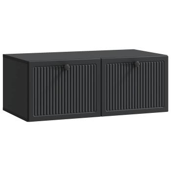 Wandmontierter TV-Schrank Schwarz 78,5 x 41 x 30 cm