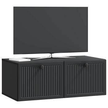 Wandmontierter TV-Schrank Schwarz 78,5 x 41 x 30 cm