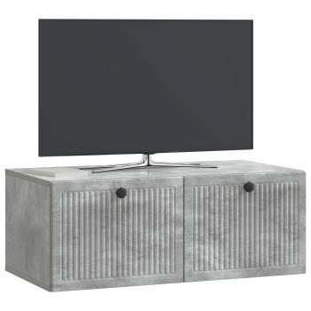 Wandmontierter TV-Schrank Betongrau 78,5 x 41 x 30 cm
