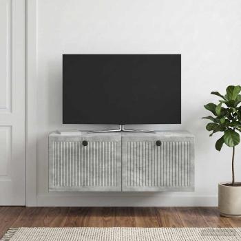Wandmontierter TV-Schrank Betongrau 78,5 x 41 x 30 cm