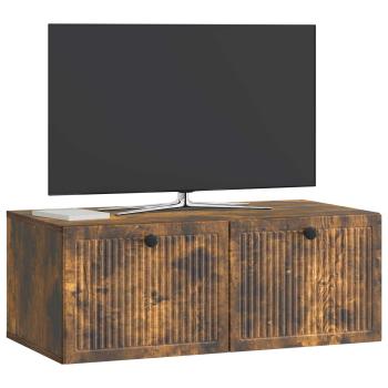 Wandmontierter TV-Schrank Geräucherte Eiche 78,5 x 41 x 30 cm