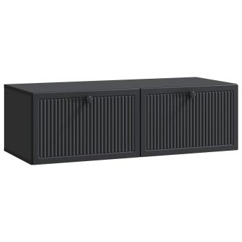 Wandmontierter TV-Schrank Schwarz 98 x 41 x 30 cm Holzwerkstoff