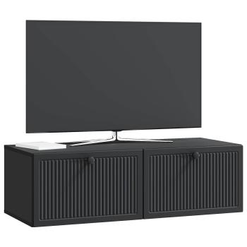 Wandmontierter TV-Schrank Schwarz 98 x 41 x 30 cm Holzwerkstoff