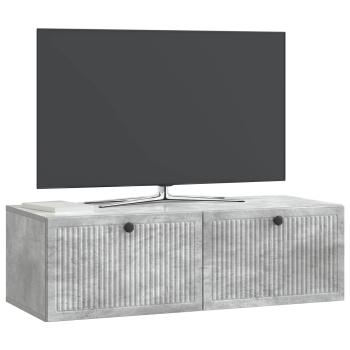Wandmontierter TV-Schrank Betongrau 98 x 41 x 30 cm