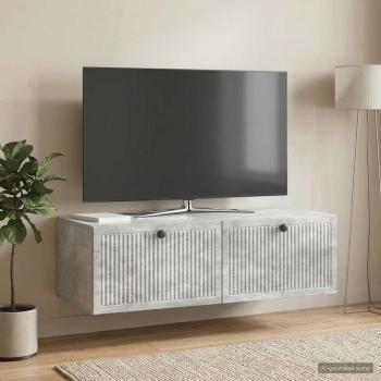 Wandmontierter TV-Schrank Betongrau 98 x 41 x 30 cm
