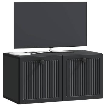 Wandmontierter TV-Schrank Schwarz 59,5 x 31 x 30 cm