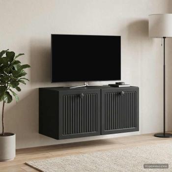 Wandmontierter TV-Schrank Schwarz 59,5 x 31 x 30 cm