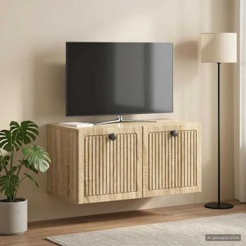 ARDEBO.de - Wandmontierter TV-Schrank Sonoma-Eiche 59,5 x 31 x 30 cm